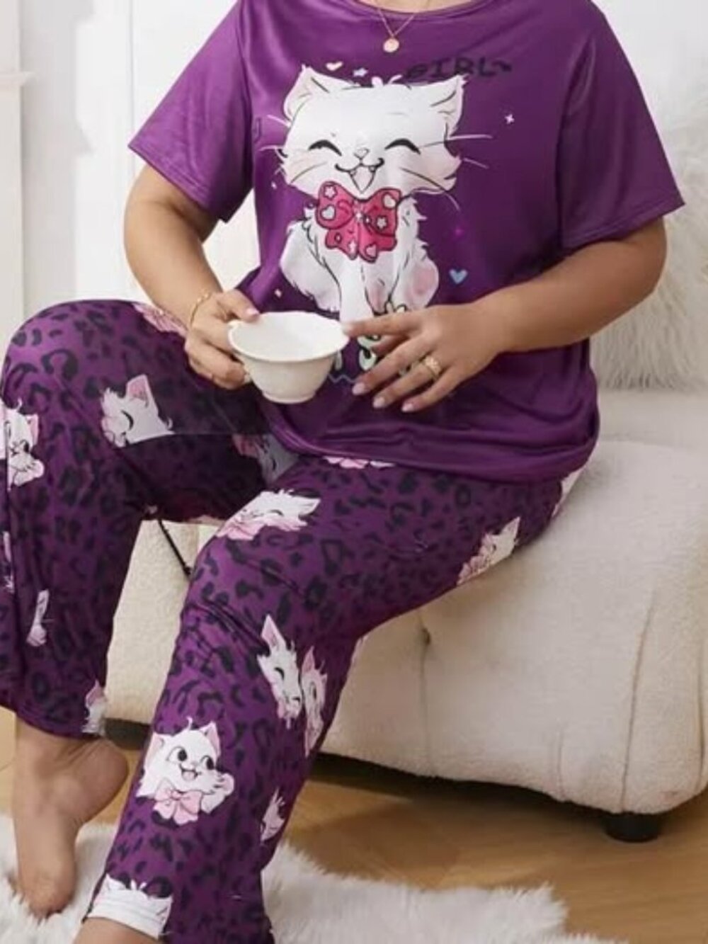 Ladies New size 3XL Cat design PJ sets